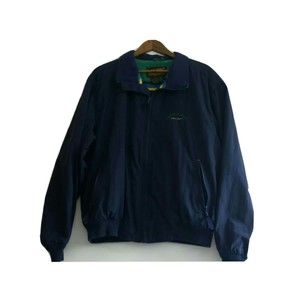 Vtg Eddie Bauer Mens Laurge Navy Fleece Lined Full Zip Jacket USA